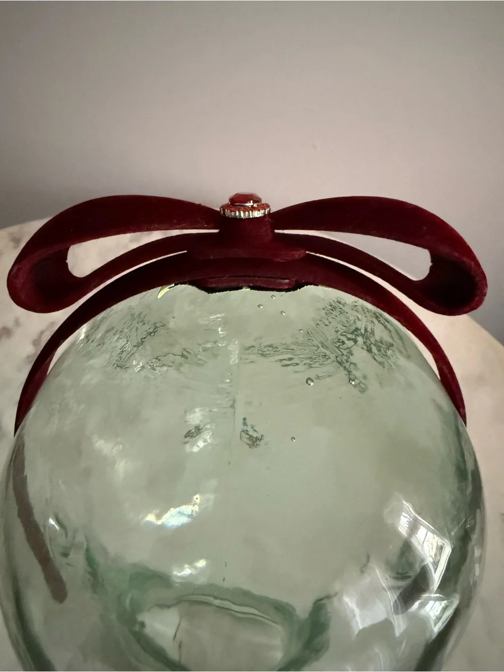 Red Velvet Jewel BalletCore Femme Elegant Bow Headband OS
